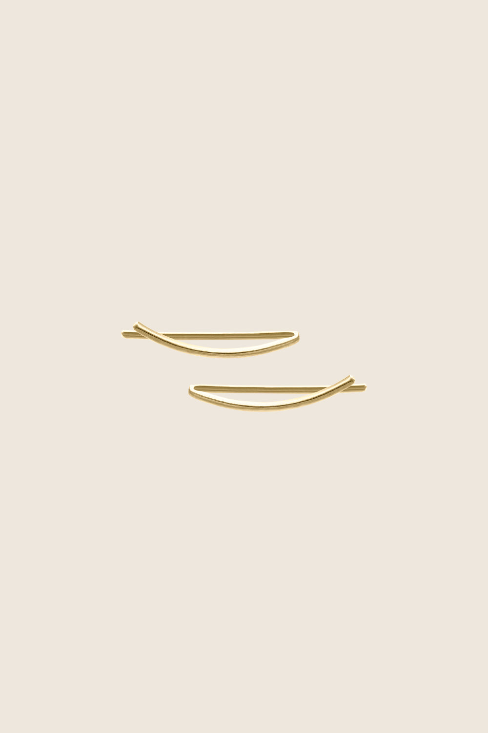 minimalistyczne kolczyki złoto 585 RISU polski design UMIAR