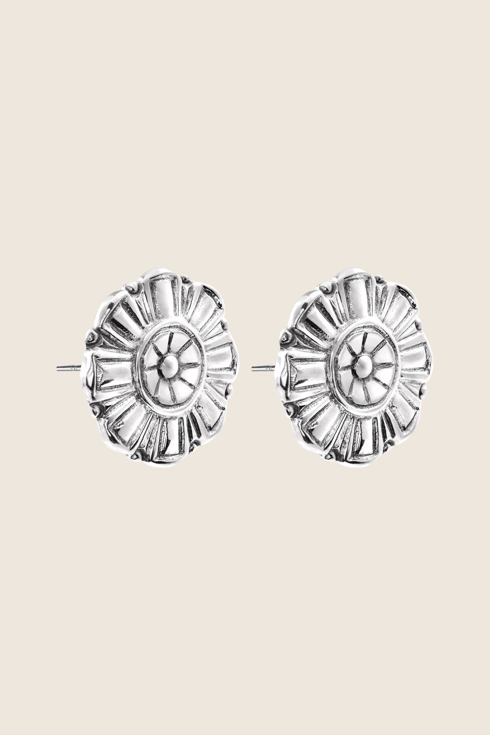 okrągłe kolczyki kwiaty srebro 925 FLOREM biżuteria UMIAR