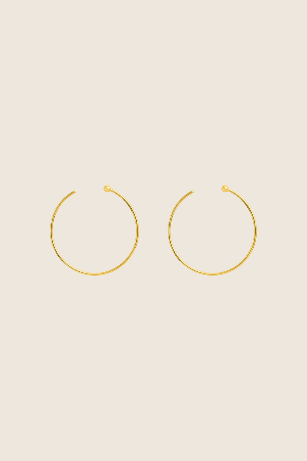 minimalistyczne kolczyki koła GRANO MINI srebro złocone biżuteria UMIAR
