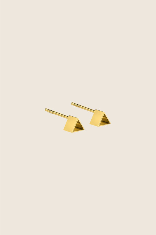 małe kolczyki trójkąty LARO złocone srebro biżuteria UMIAR 