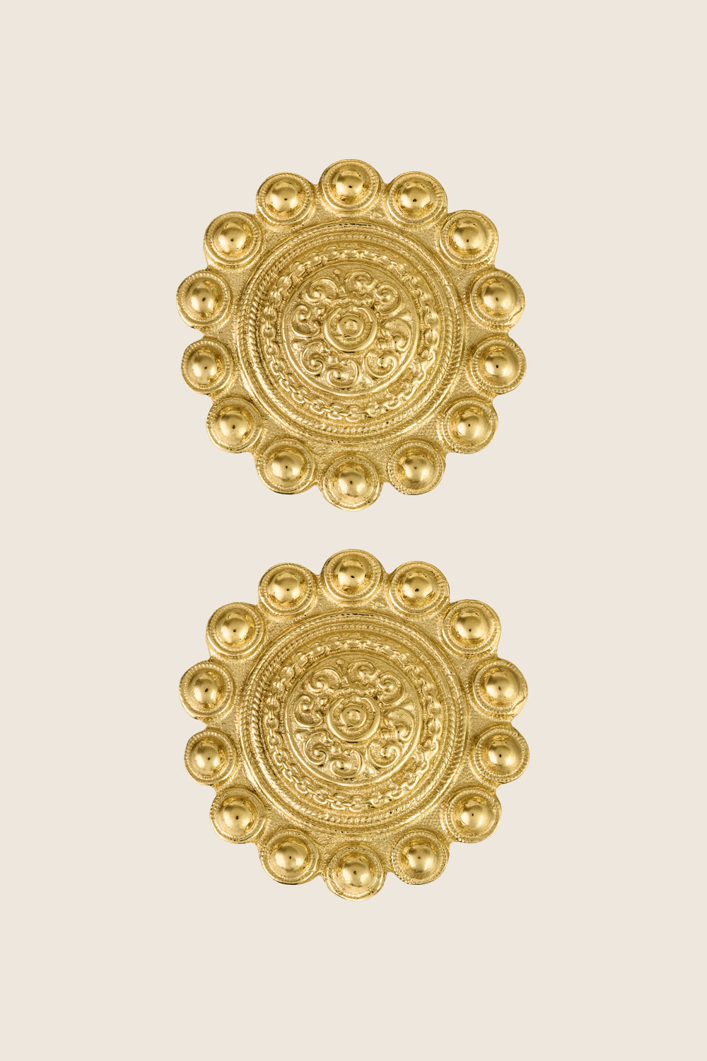 duże orientalne kolczyki ze złoconego srebra VALA polska biżuteria UMIAR