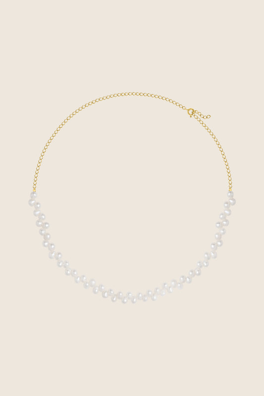 naszyjnik naturalne perły winogrona złocony łańcuszek BACCA II biżuteria UMIAR