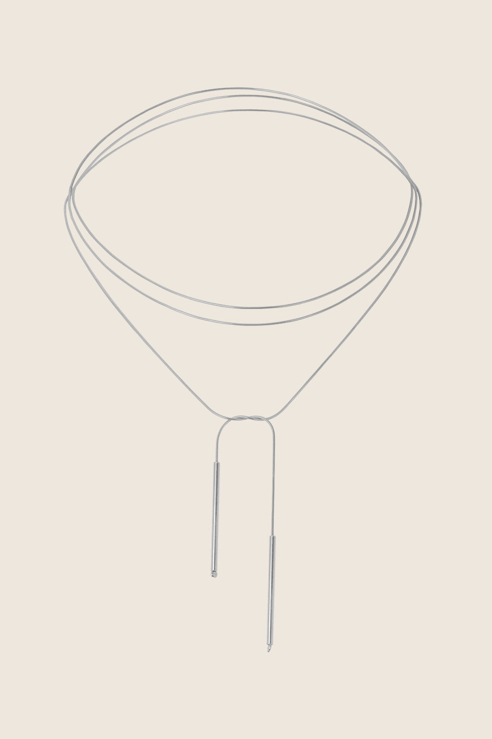 minimalistyczny srebrny długi łańcuszek do owijania LACE TOTUS biżuteria UMIAR