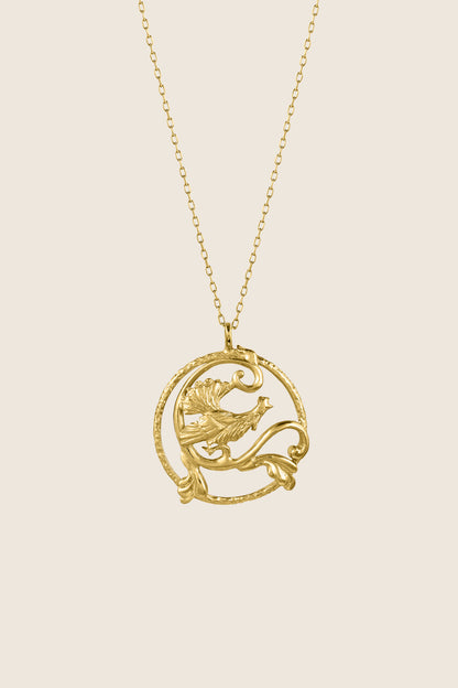 naszyjnik paw złocone srebro 925 PAVO biżuteria artystyczna UMIAR