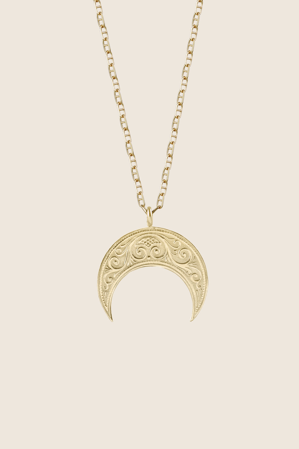 naszyjnik księżyc lunula złoto 585 TELLES biżuteria artystyczna UMIAR