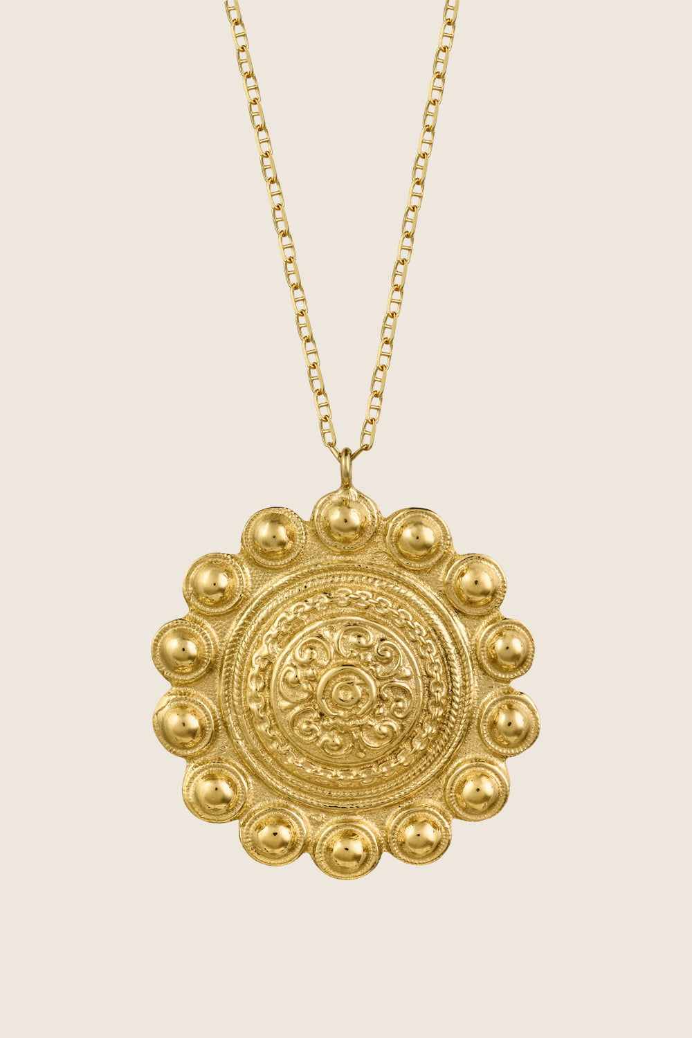 duży ozdobny naszyjnik VALA orientalny pozłacane srebro 925 biżuteria UMIAR
