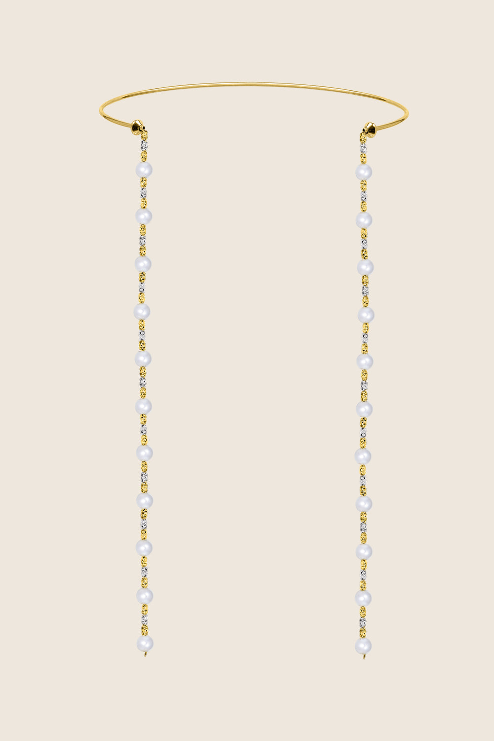 naszyjnik złocone srebro perły koraliki choker ORA CORDA biżuteria UMIAR