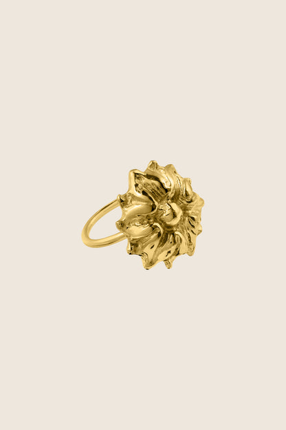 pierścionek kwiat złocone srebro BELLIS vintage biżuteria UMIAR