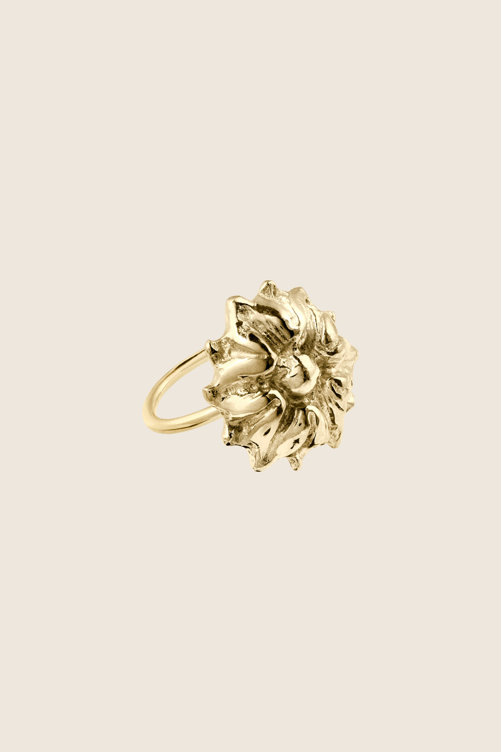 pierścionek kwiat złoto 585 BELLIS polska biżuteria artystyczna UMIAR