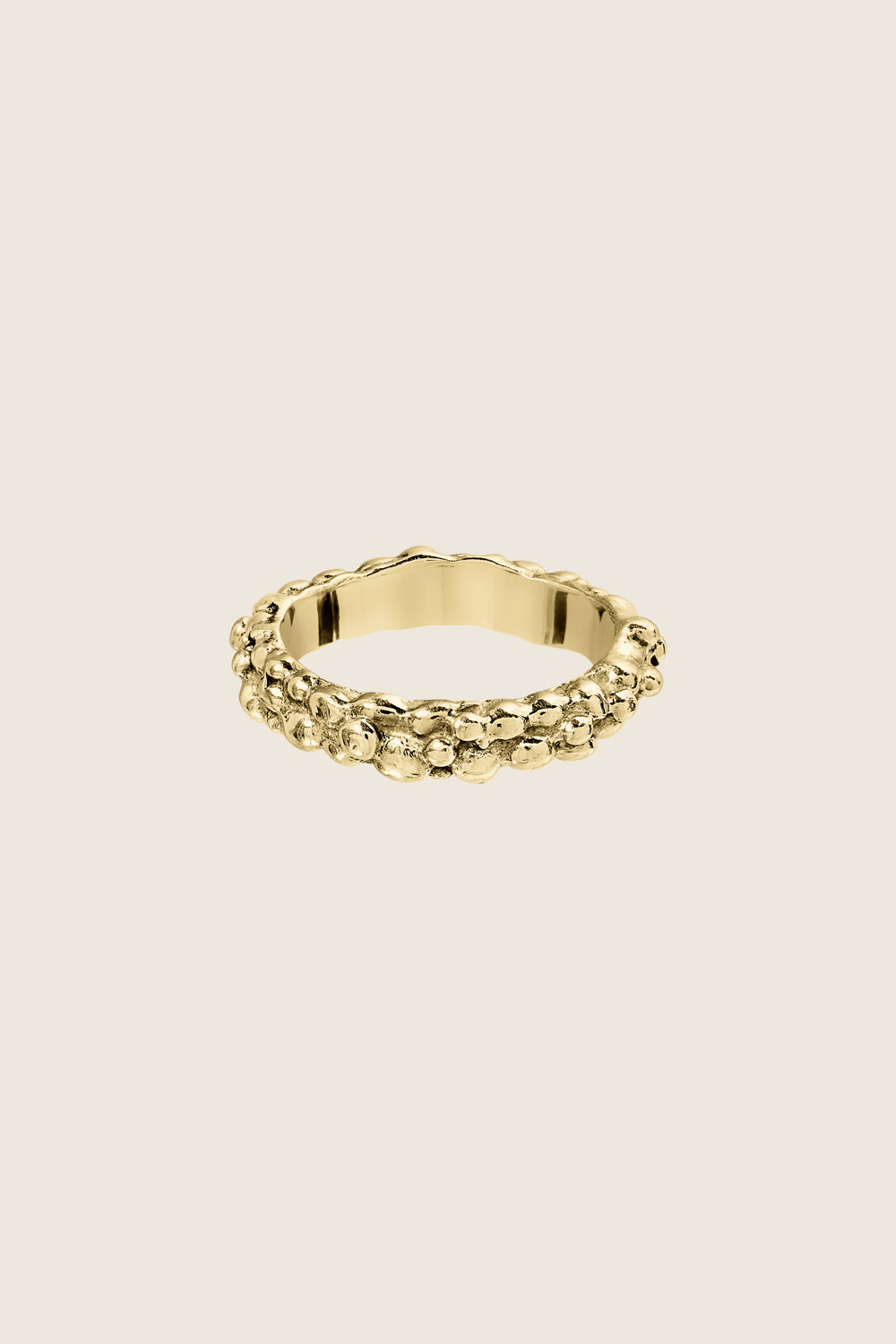 pierścionek złoto 585 CRATER nieregularna faktura obrączka biżuteria UMIAR