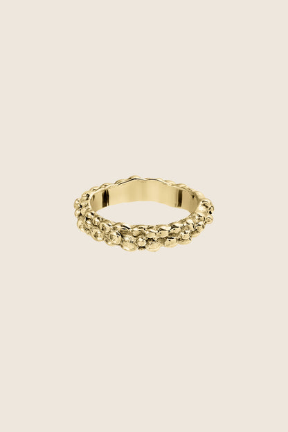 pierścionek złoto 585 CRATER nieregularna faktura obrączka biżuteria UMIAR