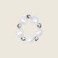 elastyczny pierścionek na gumce perły srebrne koraliki FINA BACCA biżuteria UMIAR