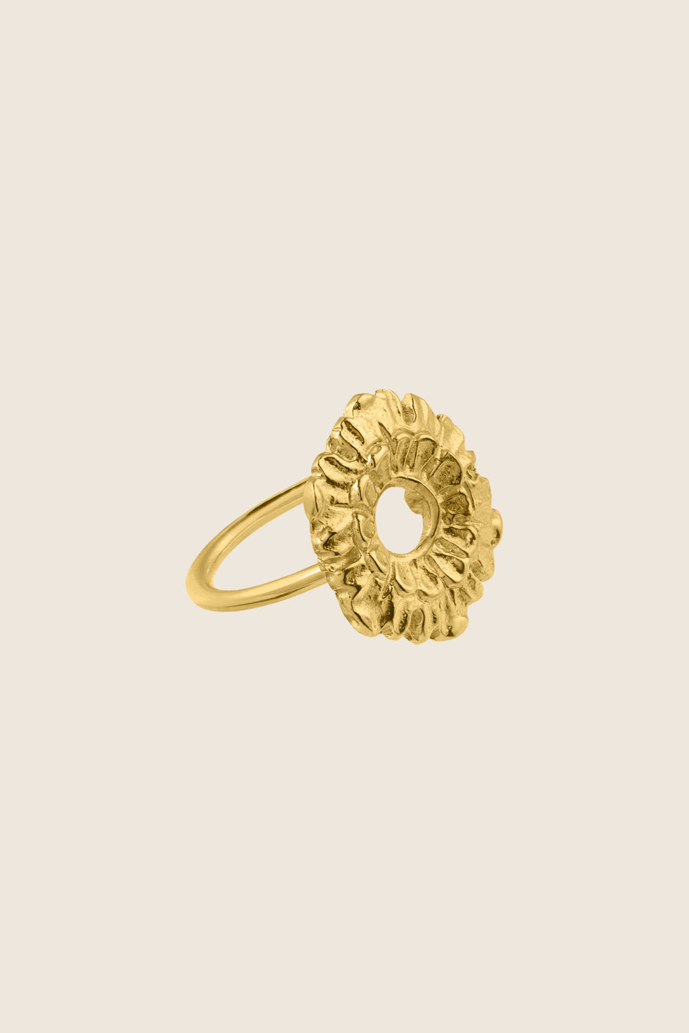 pierścionek kwiat złocone srebro 925 LATIA biżuteria artystyczna UMIAR