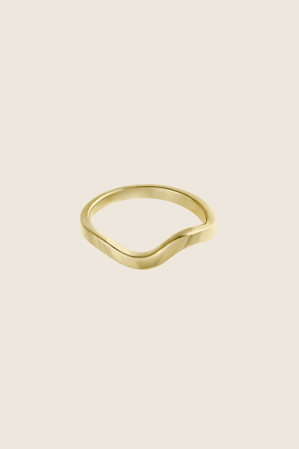 minimalistyczna obrączka fala złoto 585 RIGO polska biżuteria artystyczna UMIAR