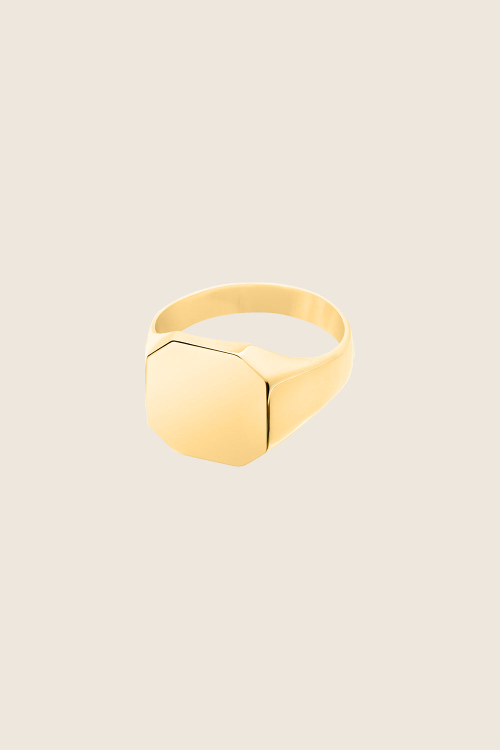 minimalistyczny sygnet LENIS M pozłacany pierścionek ze srebra UMIAR