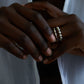 pierścionek na gumce kryształ górski srebrne koraliki SECCA biżuteria UMIAR
