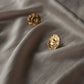 okrągłe kolczyki kwiaty złocone srebro 925 FLOREM biżuteria UMIAR