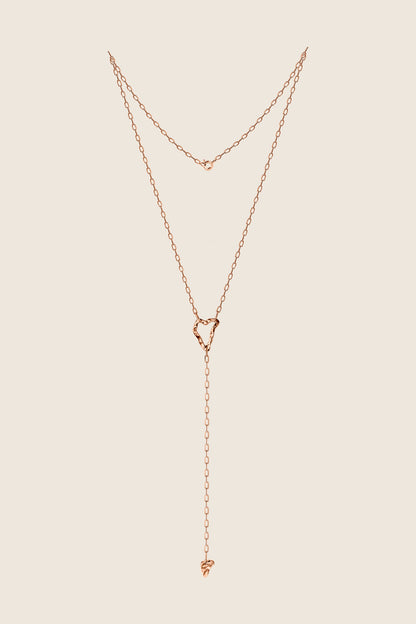 naszyjnik różowe złoto zawieszki na łańcuszku DORSA COLLA kolekcja Capri biżuteria UMIAR
