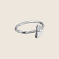 subtelny srebrny pierścionek JUGO wyspa Capri nieregularna faktura biżuteria artystyczna UMIAR